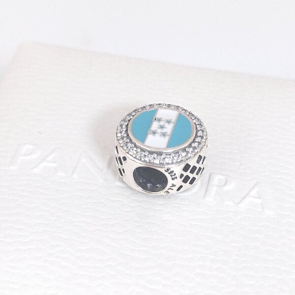 Pandora Honduras Flag Charm Bead Travel Vacation S925 Silver with box - Picture 3 of 6